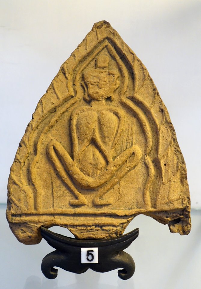 Tile, Cambodian, 11th-13th century AD, earthenware - Museum of Vietnamese History - Ho Chi Minh City - DSC05857