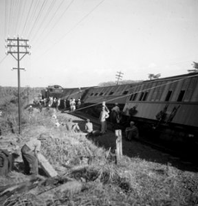 Tjikampek In de middag van 23 juni derailleerde als gevolg van sabotage aan de , Bestanddeelnr 13858