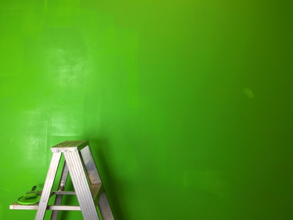 Paint green screen green background