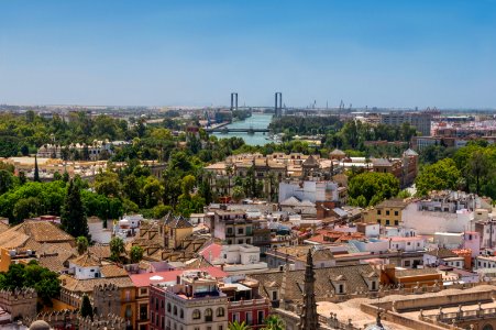 Toits Guadalquivir ponts Séville Espagne