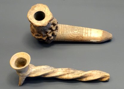 Tobacco pipes - West Mexico cultures - Ethnological Museum, Berlin - DSC00814