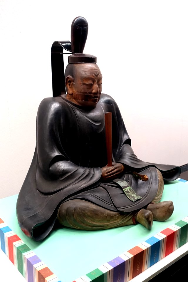 Tokugawa Ieyasu, lifesize statue, 1601 AD, wood - Edo-Tokyo Museum - Sumida, Tokyo, Japan - DSC06601