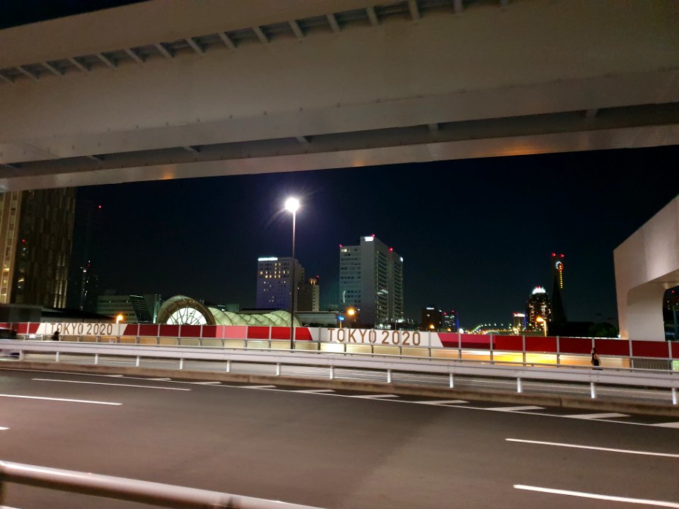 Tokyo 2020 Olympics in Ariake, signs