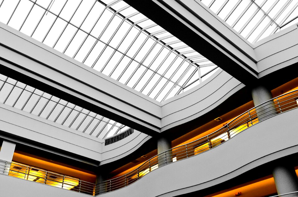 Glass architecture ceiling
