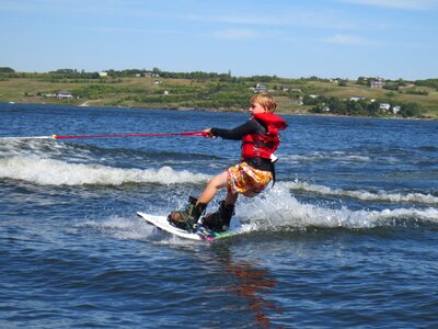 Summer activity wakeboarding