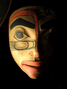 Tlingit mask VK 50, donated 1846 - Museum of Cultures (Helsinki) - DSC04887