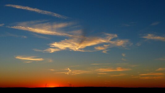Evening sky wind park wind power
