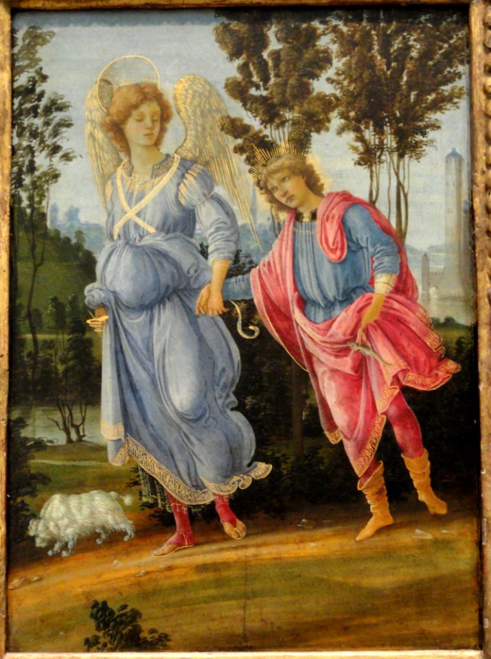 Tobias and the Angel, Filippino Lippi, c. 1475-1480, oil and perhaps tempera on panel - National Gallery of Art, Washington - DSC08861
