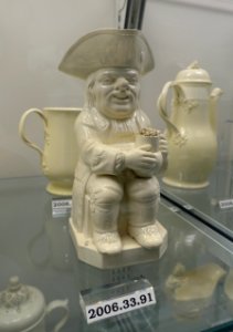 Toby jug, Staffordshire or Yorkshire, England, c. 1800, creamware, HD 2006.33.91 - Flynt Center of Early New England Life - Deerfield, Massachusetts - DSC04725
