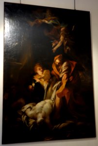 Tobias Burying the Dead by Gregorio de Ferrari, c. 1680, oil on canvas - Museo Diocesano (Genoa) - DSC01706