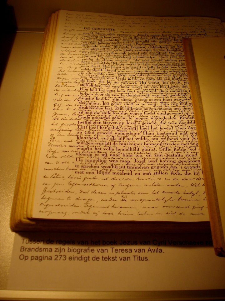 Titus Brandsma, Manuscrit de sa biographie sur Thérèse d'Avila, écrit en prison