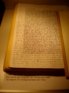 Titus Brandsma, Manuscrit de sa biographie sur Thérèse d'Avila, écrit en prison