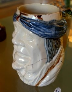 Toby mug, c. 1790-1860, faience with calcinated flint - Fábrica de Cavaquinho - Museu Nacional de Soares dos Reis - Porto, Portugal - DSC00418