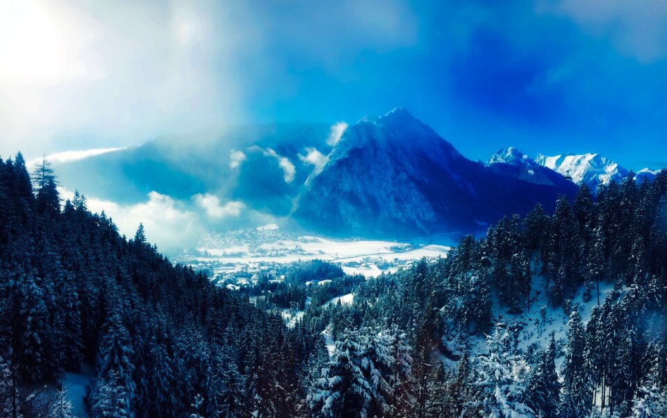 Scenic sunrise valley