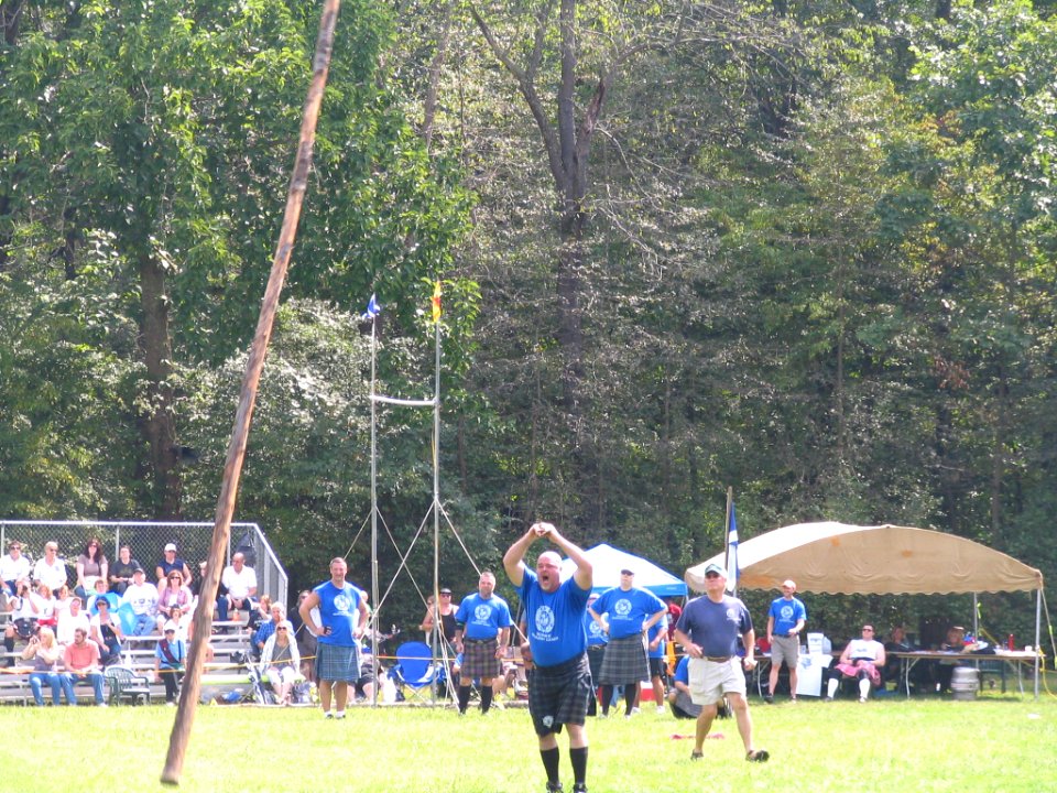 Tossing the Caber at Ligonier Highland Games