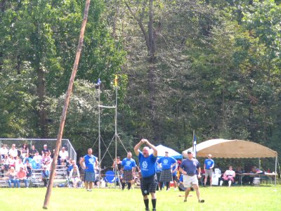 Tossing the Caber at Ligonier Highland Games