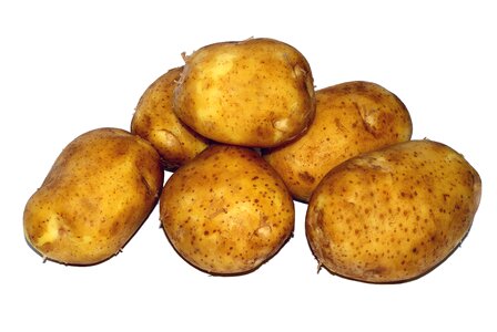 The background white potatoes
