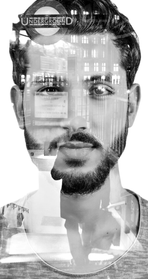 Male face portrait