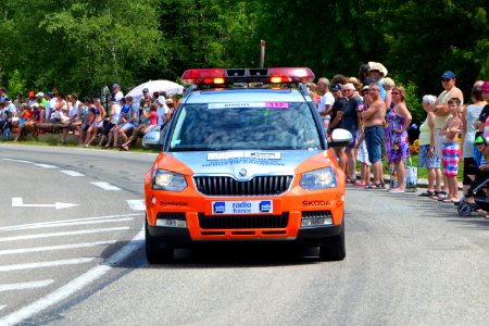 Tour de France. Véhicule sécurité public. Free image Spielvogel. No copyright