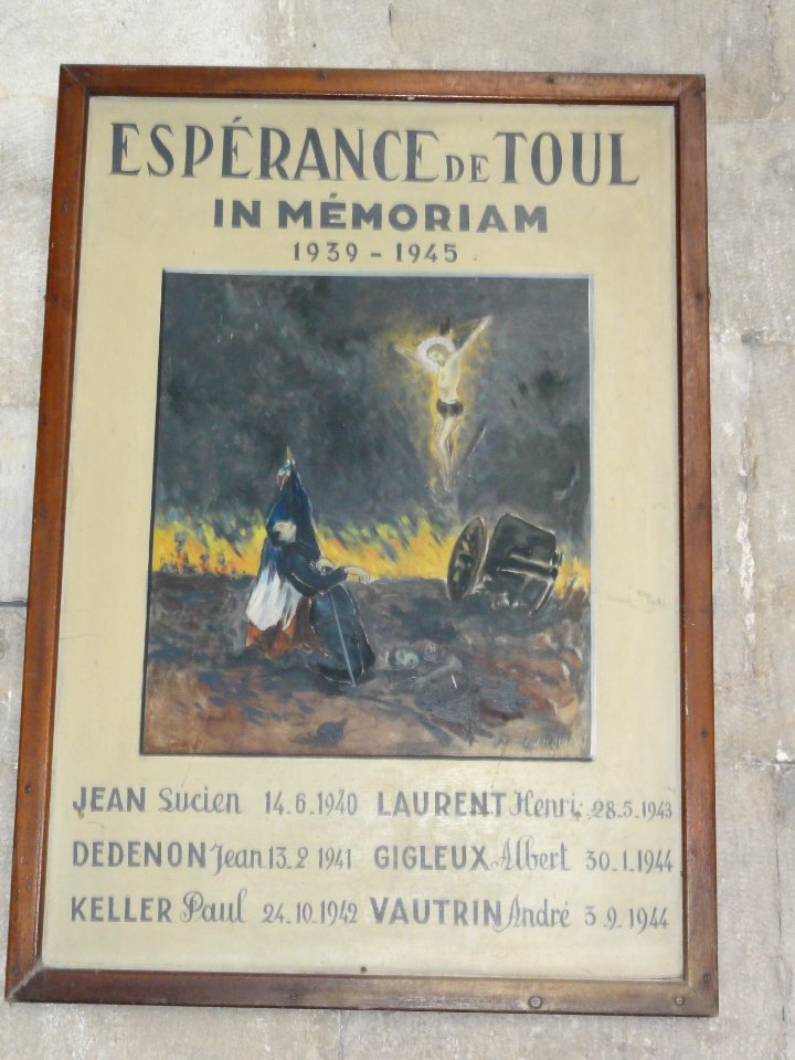 Toul, Cathédrale Saint-Étienne, mémorial morts de guerre Esperance de Toul