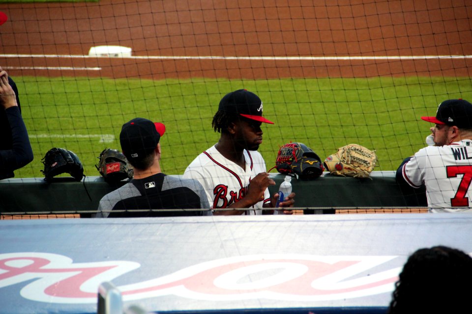 Touki Toussaint in dugout September 18, 2018