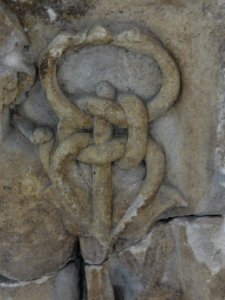 Toul (Meurthe-et-Moselle) Musée d'Art et d'Histoire, détail stèle funéraire romaine