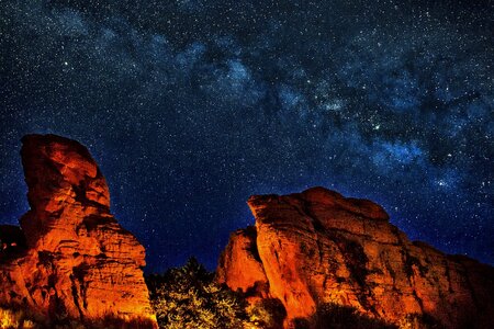 Night landscape grand canyon photo