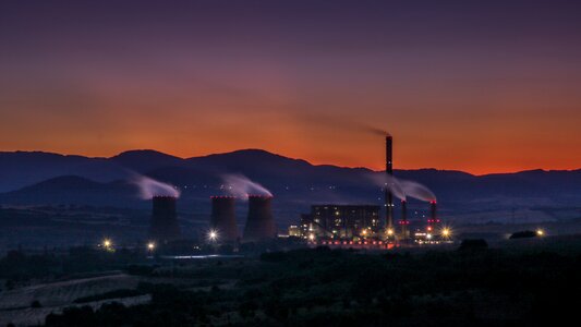 Industry pollution sky photo