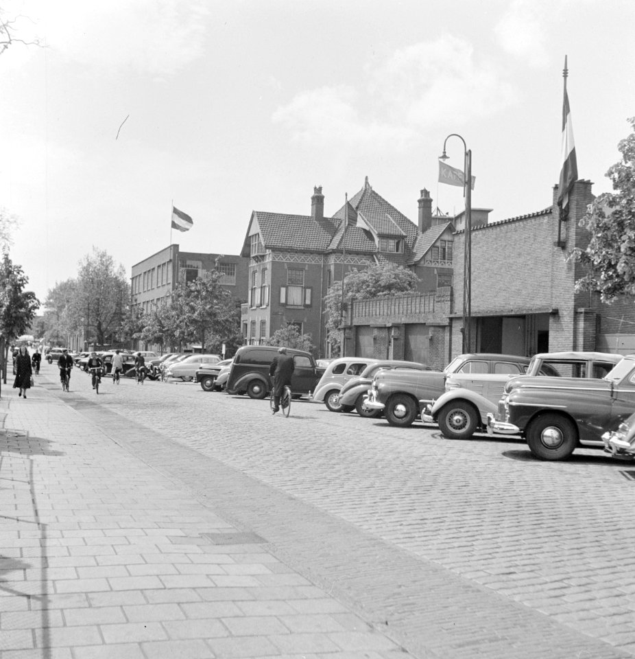 Tongelresestraat gezien richting Geldropseweg met in het midden villa De Rietv…, Bestanddeelnr 255-8502