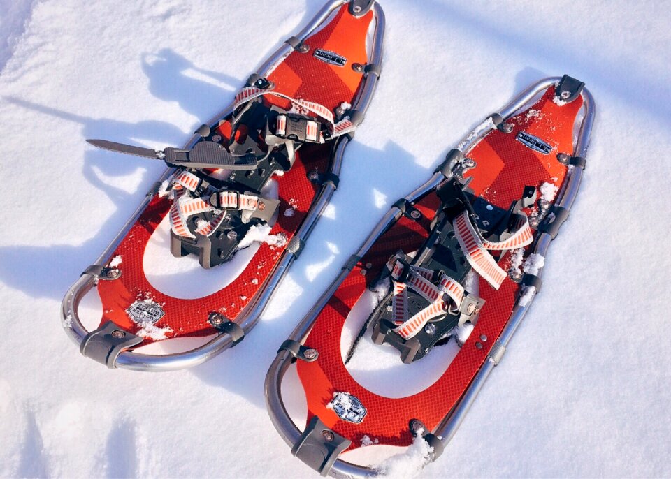 Adventure outdoor snowshoeing