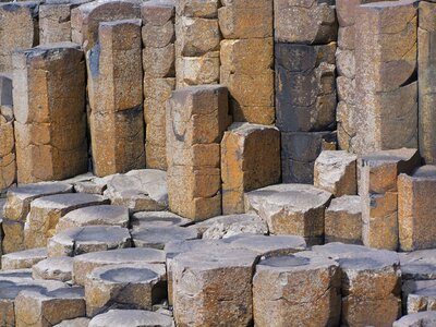 Basalt pillar rock photo