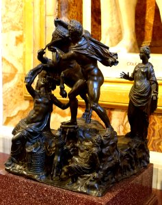 Torment of Dirce (Farnese Bull) by Antonio Susini, 1613, bronze, view 3 - Galleria Borghese - Rome, Italy - DSC04744