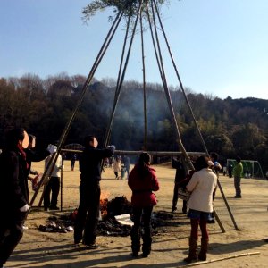 Tondoyaki held at Mayumi Elementary School (3)