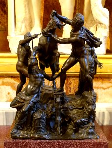 Torment of Dirce (Farnese Bull) by Antonio Susini, 1613, bronze, view 1 - Galleria Borghese - Rome, Italy - DSC04742