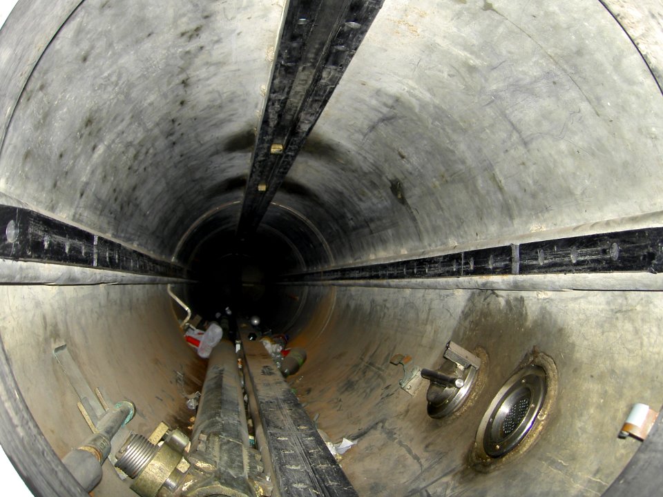 Torpedo launch tube inside of the U-Boot