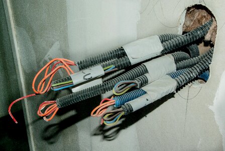 Cables electricity connection