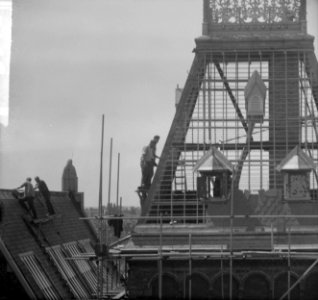 Toren van het Rijksmuseum in de revisie, de werkzaamheden aan de toren, Bestanddeelnr 916-6372