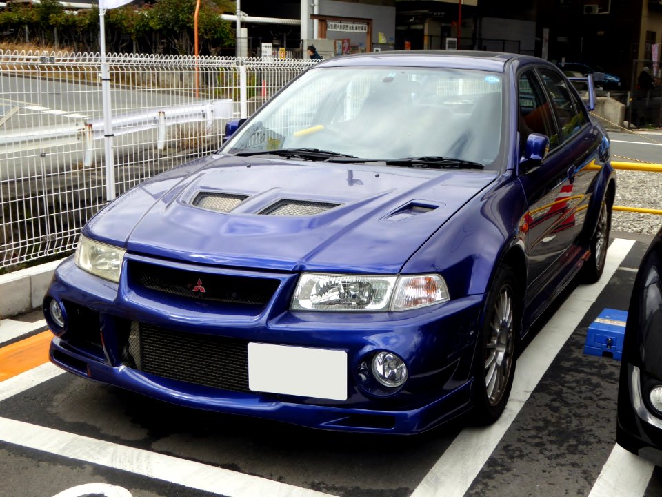 The frontview of Mitsubishi LANCER Evolution VI GSR