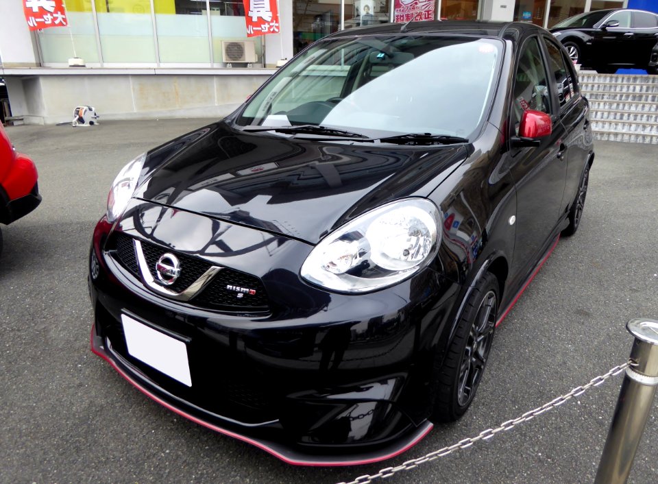 The frontview of Nissan MARCH NISMO S (K13)