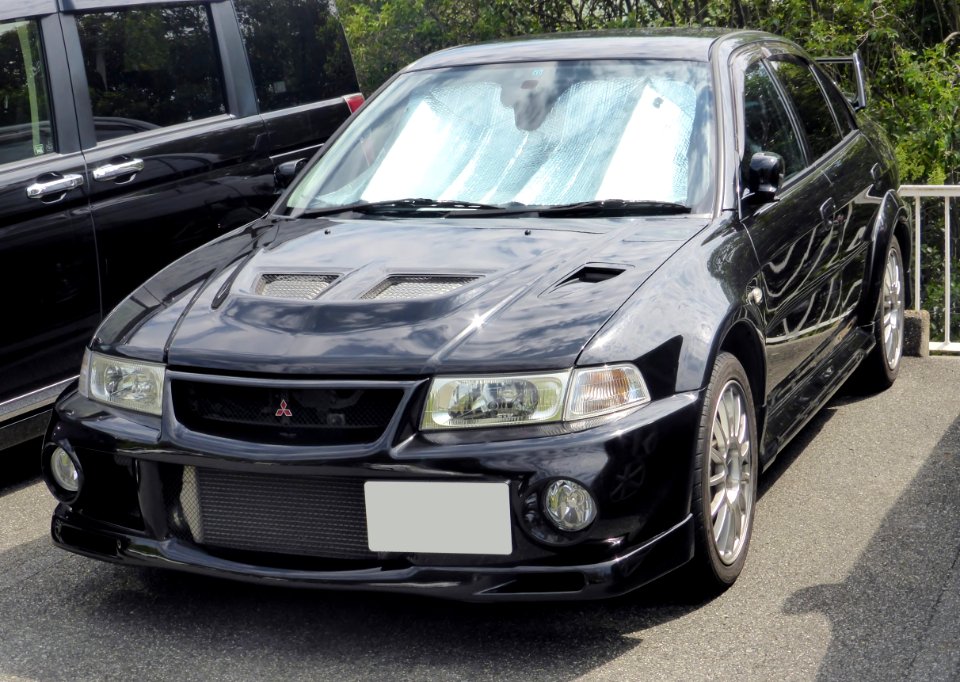 The frontview of Mitsubishi LANCER GSR Evolution VI