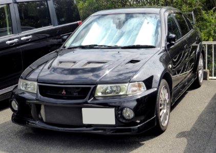 The frontview of Mitsubishi LANCER GSR Evolution VI