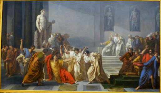 The Death of Caesar by Vincenzo Camuccini, 1804-1805 - Galleria nazionale d'arte moderna - Rome, Italy - DSC05203