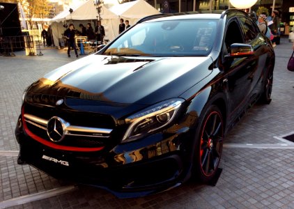 The frontview of Mercedes-Benz GLA45 AMG 4MATIC Edition 1 (X156)