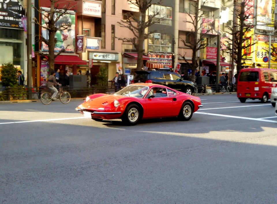 The frontview of Ferrari Dino 246