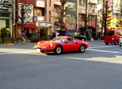 The frontview of Ferrari Dino 246