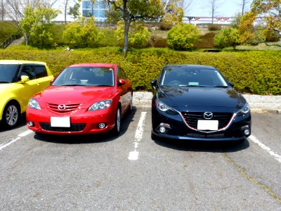 The frontview of Mazda AXELA SPORT (BK&BM)