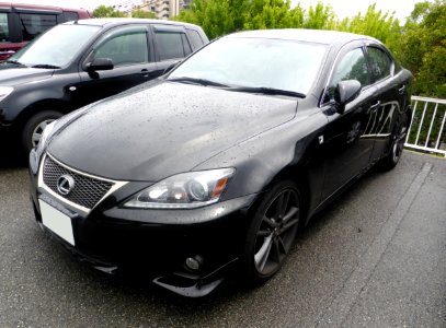 The frontview of Lexus IS350 F SPORT (GSE21)
