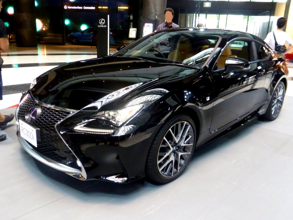 The frontview of Lexus RC300h F SPORT prototype
