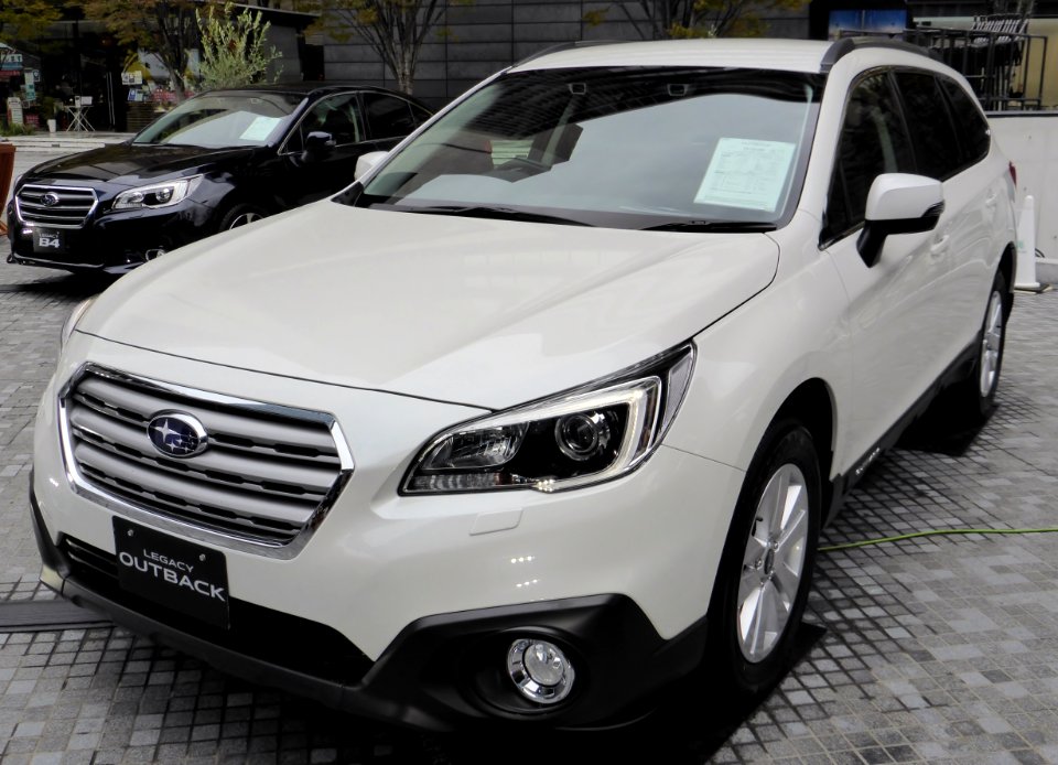 The frontview of Subaru LEGACY OUTBACK (BS9)