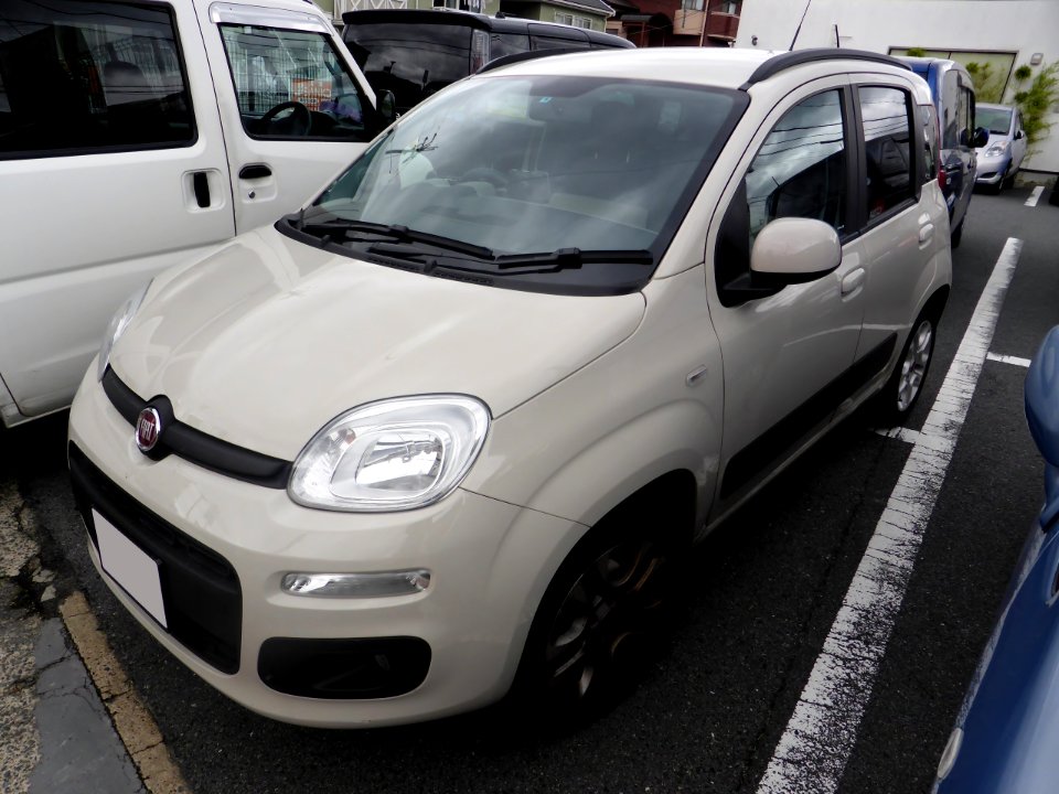 The frontview of FIAT panda III